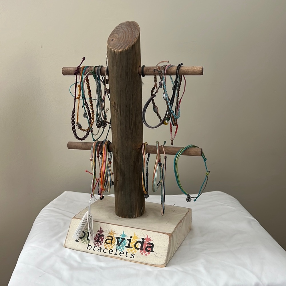 Puravida display with bracelets! All included